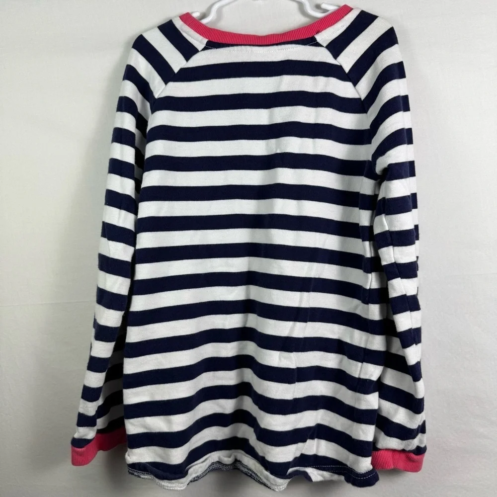 Gymboree Pink and White Striped Sweater Girls Size L